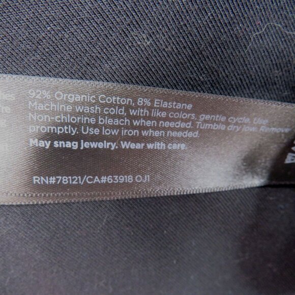 Eileen Fisher Dress Womens Small Black Organic Cotton Hooded Knee Length Coverup - Picture 6 of 10